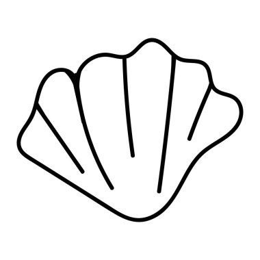 Basit kabuk çizimi tasarımı modern kıyı tasarımları için mükemmeldir.