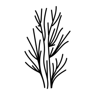 Asgari vektör hatlarıyla kıyı kabuğu çizimi.