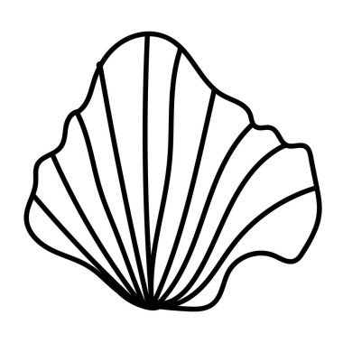 Basit kabuk çizimi tasarımı modern kıyı tasarımları için mükemmeldir.