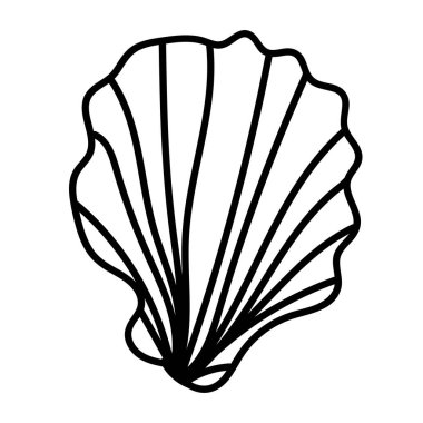 Basit kabuk çizimi tasarımı modern kıyı tasarımları için mükemmeldir.