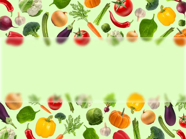 Padrão Vários Legumes Conceito Alimentos Frescos Crus Deitado Lugar Para — Fotografia de Stock