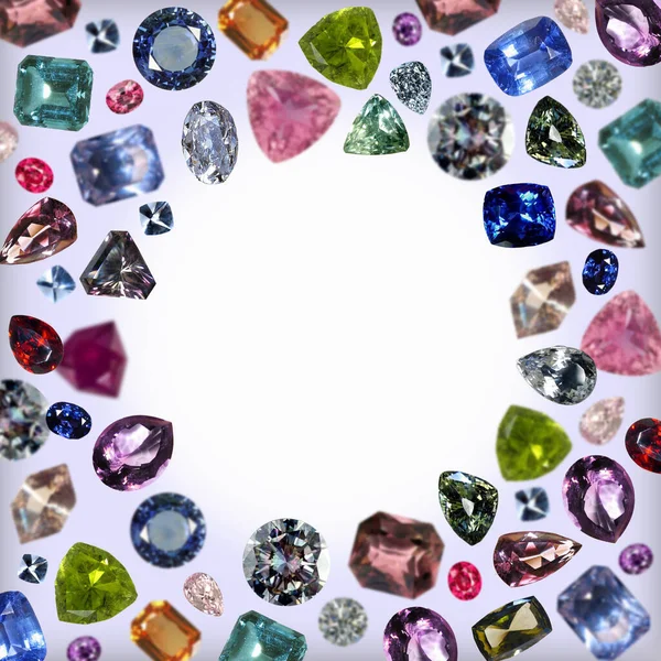 Parlak taşlardan bir desen. Zenginlik ve refah kavramı. Uçurma efektli metin için yer.