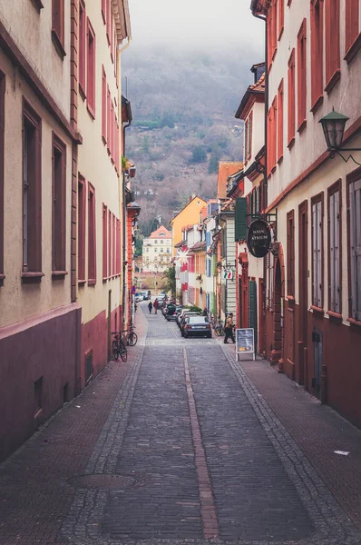 Heidelberg Allemagne Déc 2018 Bâtiments Anciens Dans Vieille Ville Avec — Photo
