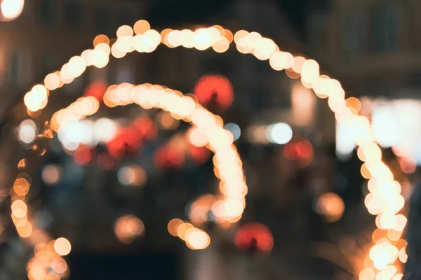 Luzes Natal Fora Foco — Fotografia de Stock