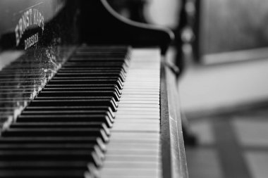 Walbrzych, Polonya - 19 Haziran 2020 - Ernst Kaps Kale Müzesi 'nde piyano