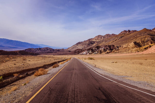 Empty highway in California