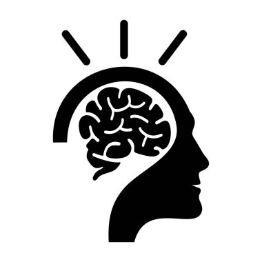 Brain logo design vector template. Thinking concept idea. Brain storm power thinking brain Logotype icon with question mark