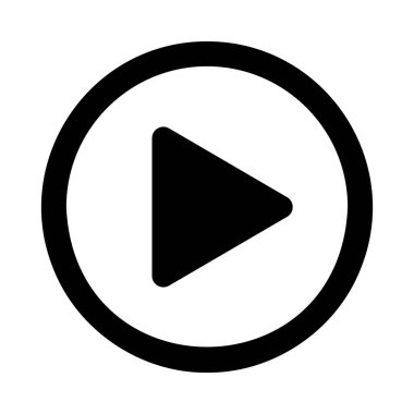 Simgeyi çal, vektör illüstrasyonu. Düz tasarım tarzı. Beyaz arkaplanda izole edilmiş vektör oyun simgesi çizimi, simge Eps10 oynat. oyun simgeleri grafik tasarım vektör simgeleri