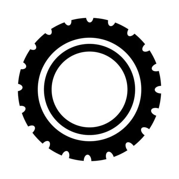 Tire Wheel Icon Flat Vector Design — Stock Vector