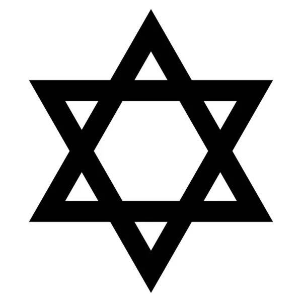 Αστέρι Του Δαβίδ Σύμβολο Του Ιουδαϊσμού Επίπεδη Εικονίδιο Για Εφαρμογές — Διανυσματικό Αρχείο