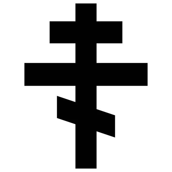 Православна Ікона Хреста Плоский Дизайн Векторні Ілюстрації — стоковий вектор