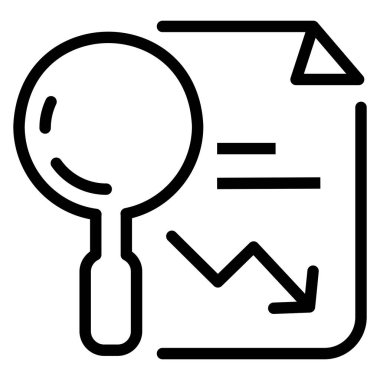 Finansal açıklama taslak biçimi. Logo, grafik tasarımı ve daha fazlası için ince çizgi yaratıcı finansal açıklama simgesi