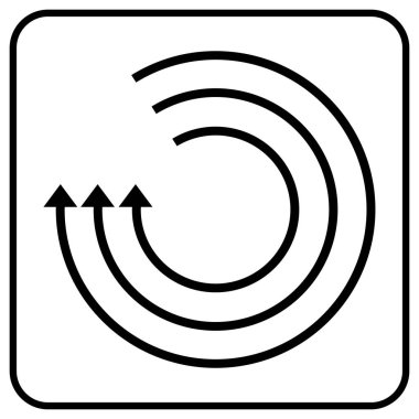 Web veya uygulama düğmesi için araba döndürme vektör simgesi