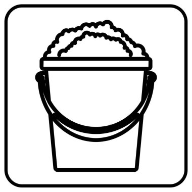 Web sitesi veya uygulama için araba yıkama kovası simgesi düğmesi