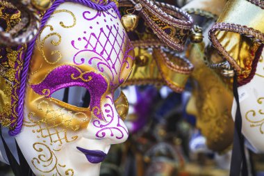 Typical carnival mask,custom of the feast in venice