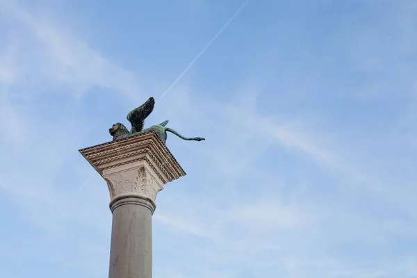 The Winged Lion of Venice on top of the column of San Marco, Venice - Italy