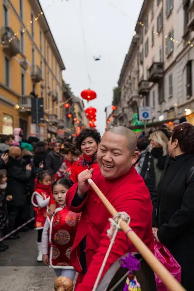 Mailand Italien 2018 Chinesisches Neujahr 2018 Chinesischen Viertel Jahr Des — Stockfoto