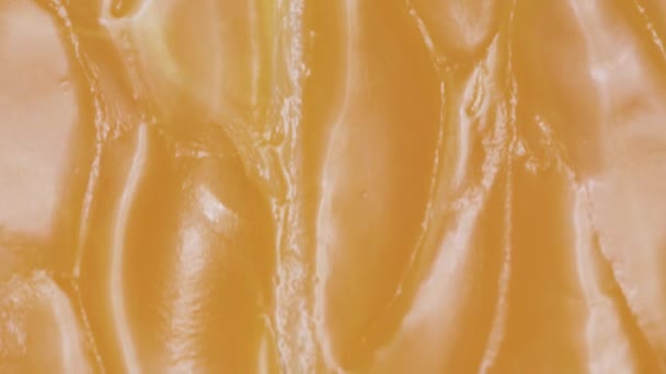 Jugosa Naranja Corte Macro Slider Shot — Vídeos de Stock