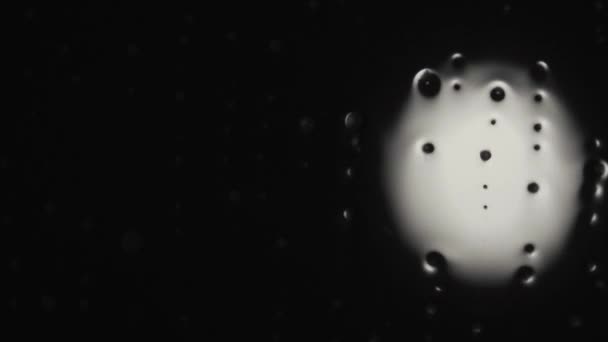 Abstracción Burbujas Vidrio Bola Blanca Primer Plano — Vídeos de Stock