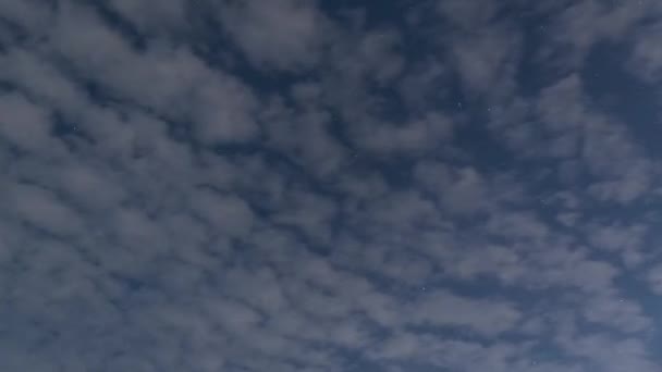 Timelapse Del Cielo Estrellado Movimiento Estrellas Que Caen Satélites Nubes — Vídeo de stock