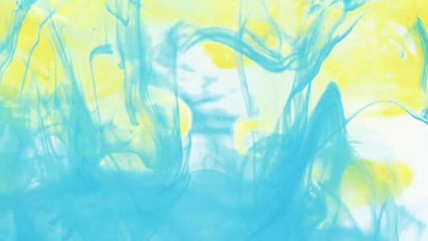 Abstrakte Farbmischung Tropfen Farbmischung Farbe Fallen Auf Wasser Bunte Tinte — Stockvideo