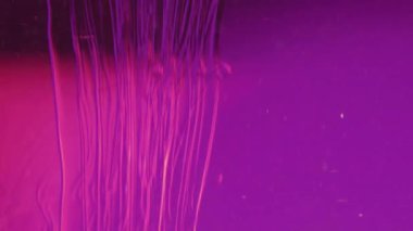 Soyutlama, lav ya da tatlı su, şurup. Çok renkli suda duman tüttürmek. Renkli ışıklar