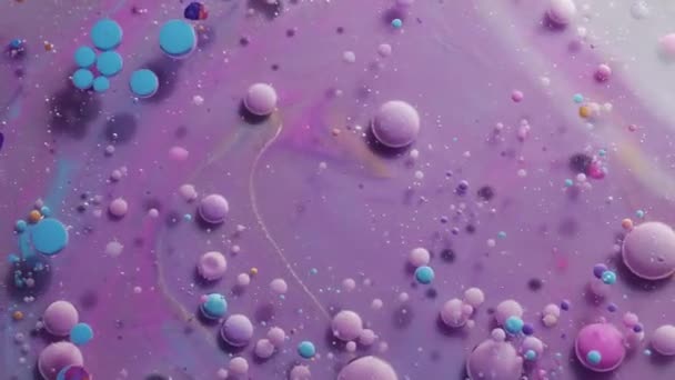 Macro Photography Colorful Balls Similar Planets Stars Milky Galaxy — Stock Video