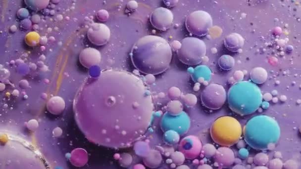 Macro Fotografie Kleurrijke Ballen Vergelijkbaar Met Planeten Sterren Melkwegstelsel — Stockvideo