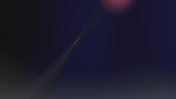 Волоконно Оптический Кабель Мигающий Красный Свет Супер Макро — стоковое видео