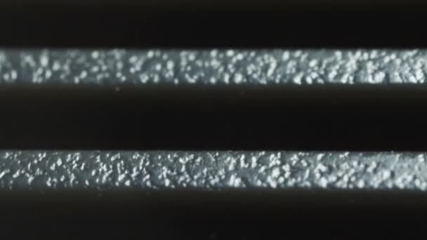 Abstraction Macro Slide Shot Black Plastic Laptop Panels Holes — Stock Video