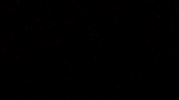 Абстрактный Фон Мерцающих Красных Частиц Звёздное Небо Блеск — стоковое видео