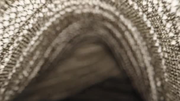 Макрофотография Эластичной Ткани Слайд Экстрим Материала Спортивной Одежды Текстурой Зонд — стоковое видео