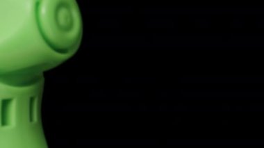 I spray the product from a green spray bottle. Dolly slider extreme close-up. Laowa Probe