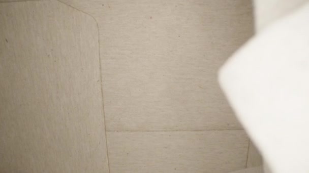 นเอาผ าเช ดปากกระดาษออกจากบรรจ ดอลล สไลด ใกล ลาวา Probe — วีดีโอสต็อก