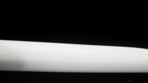歯ブラシに歯磨き粉を絞る ドリースライダー極端なクローズアップ ラオワプローブ — ストック動画
