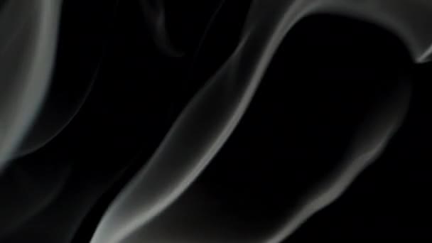 Fumo Branco Sobre Fundo Preto — Vídeo de Stock