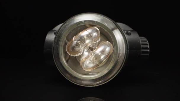 Flash Lamp Dolly Slider Extreme Close Laowa Probe — Αρχείο Βίντεο