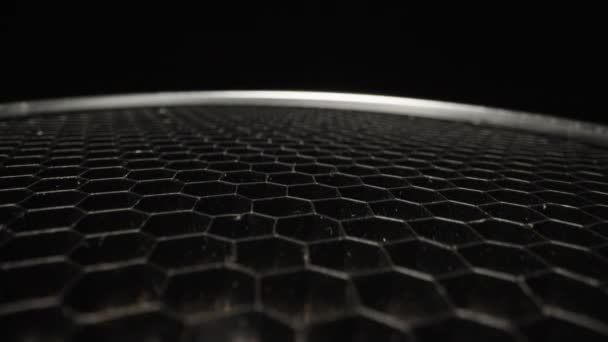 Dysza Światła Studyjnego Plaster Miodu Dolly Suwak Ekstremalne Zbliżenie Sonda — Wideo stockowe