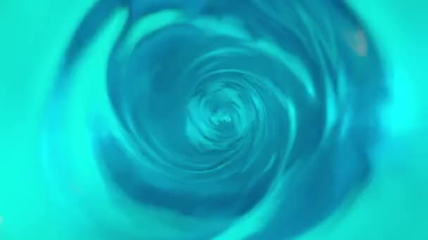 Tourbillon Entonnoir Dans Eau Prise Vue Macro Ralenti Eau Turquoise — Video