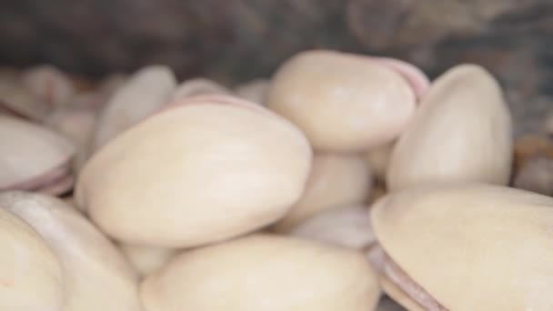 Pistachios Bag View Bag Girl Takes Them Slider — Stock Video