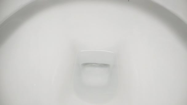 Papier Wpada Toalety Zmywa Się Wodą Kamera Wchodzi Toalety Suwak — Wideo stockowe
