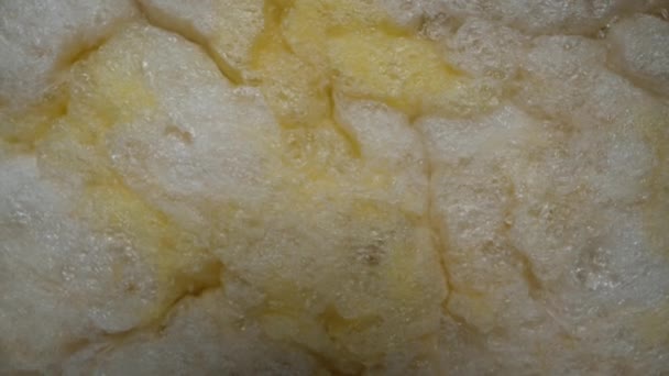 Runde Knusprige Mais Tortilla Konzept Nachahmung Des Umfallens Makrozoom Zeitlupe — Stockvideo