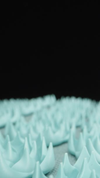 Масажний Синій Килимок Голками Акупунктури Доллі Повзунок Макро Відео Laowa — стокове відео