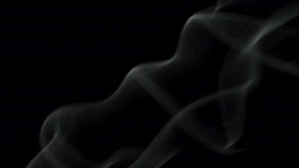 Απομονώστε Τον Καπνό Κεριών Μαύρο Φόντο Κοντινό Πλάνο Μια Λεπτή — Αρχείο Βίντεο