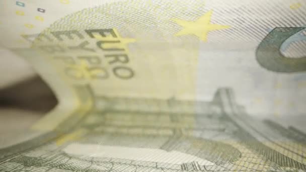 Tiro Lentamente Cinco Euros Bolso Das Calças Ganga Castanhas Dolly — Vídeo de Stock