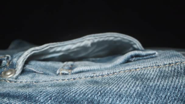 Jeg Hundre Rubel Seddel Lommen Jeans Nærbilde – stockvideo