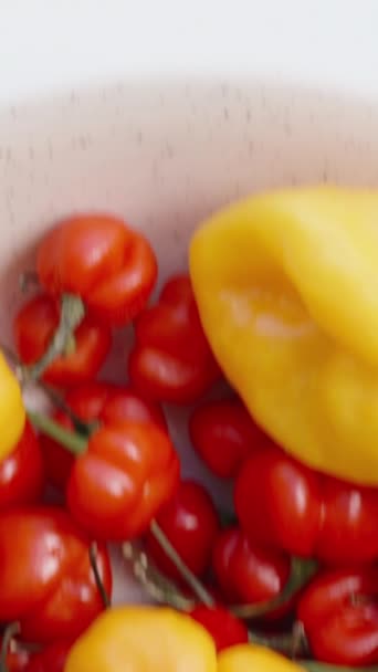 Vidéo Verticale Place Assiette Avec Étoile Turquie Les Mini Piments — Video