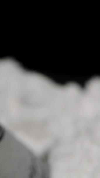 Vidéo Verticale Monticule Poudre Blanche Ressemblant Cocaïne Avec Billet Cent — Video
