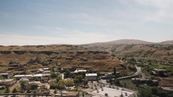 Panorama Van Oude Stad Saratli Turkije Vanaf Een Hoge Berg — Stockvideo