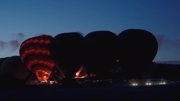 Uma Infinidade Balões Coloridos Quente São Espaçados Perto Por Suas — Vídeo de Stock